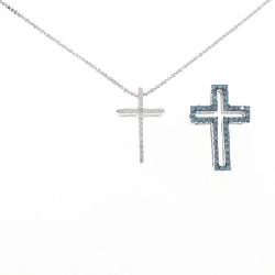 K18WG/K18BG 2WAY Đeo Chéo Dây Chuyền Kim Cương 0.50CT - Hàng hiệu Chính hãng 865484