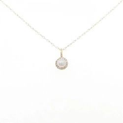 K18YG Ngọc trai Akoya Dây chuyền 4mm - Hàng hiệu Chính hãng