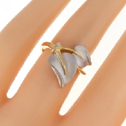 Nhẫn kim cương K18YG/PT900 0.01CT 670908