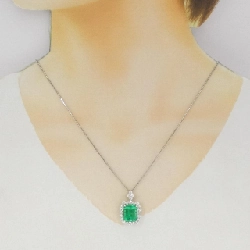 Dây chuyền ngọc lục bảo PT900/PT850 6.04CT xuất xứ Colombia - Hàng hiệu Authentic 858419