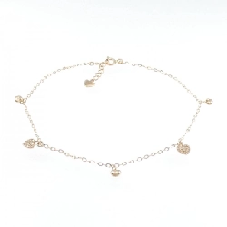 585PG Heart Cubic Anklet - Hàng hiệu Authentic 877485