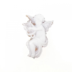 K18WG Thiên thần Shell Cameo Brooch - Hàng hiệu Chính hãng