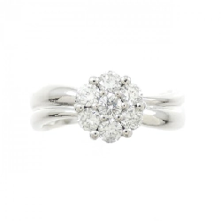 Nhẫn kim cương hoa PT900 0.45CT 670528