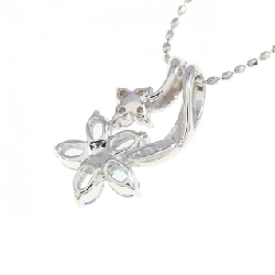 K18WG Hoa Aquamarine Dây Chuyền - Hàng hiệu Chính hãng 860728