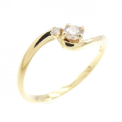 Nhẫn kim cương K18YG 0.11CT - Hàng hiệu Chính hãng