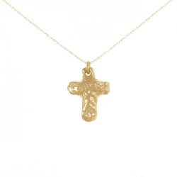 K18YG Dây chuyền hình chữ thập - Hàng hiệu Authentic