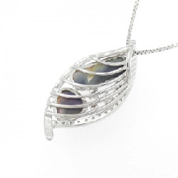 K18WG Mặt dây chuyền Opal đen 1.39CT - Hàng hiệu Chính hãng 861807