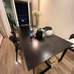 BÀN VĂN PHÒNG 2M3X1M2 MỚI MUA CẦN PASS DO CHUYỂN ĐI TẶNG KÈM 4 GHẾ MUA RIÊNG 1012961