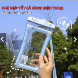 Túi Đựng ĐiệnThoại CHỐNG NƯỚC Viền Phao Hoạt Hình Kèm Dây Đeo 1013698