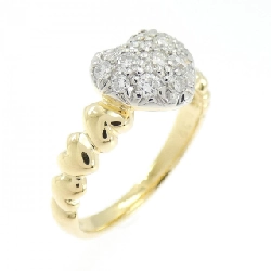 Nhẫn kim cương hình trái tim K18YG/PT900 0.30CT - Hàng hiệu Chính hãng
