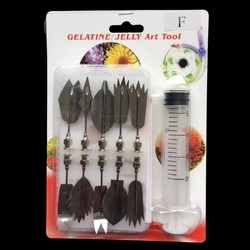 Bộ 10 dụng cụ làm thạch rau câu 3D - Bộ nhập khẩu - Tặng kèm xi lanh – Mã số 1000 335406