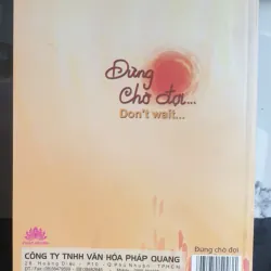 Sách Đừng Chờ Đợi... Don't wait... của Chân Quang in ấn đẹp 674687