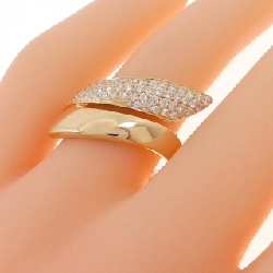 Nhẫn kim cương 750YG Pavé 0.60CT 666805