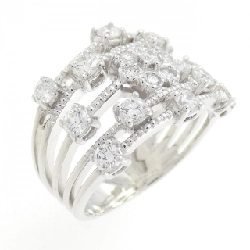 Nhẫn kim cương 750WG hoa 1.08CT