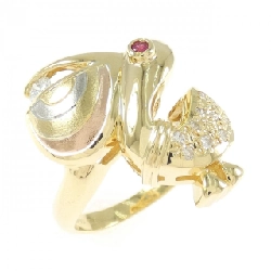 Nhẫn Ruby Pelikan K18YG/PT900/K18PG - Hàng hiệu Chính hãng