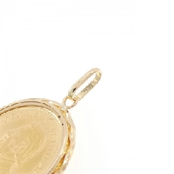 K18YG(枠) Đồng xu Mặt dây chuyền - Hàng hiệu Chính hãng 864458