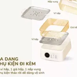 🍲 UNIE UE668 – Nồi lẩu hấp đa năng 10L, Ceramic chống dính – 8 chế độ nấu siêu tiện! 715786