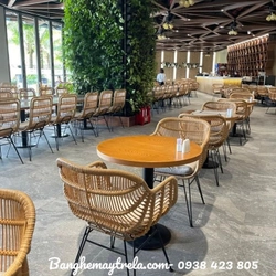 Ghế mây cafe chân sắt giá rẻ 545740