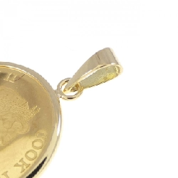 K18YG(枠) Mặt dây chuyền đồng tiền - Hàng hiệu Authentic 870526