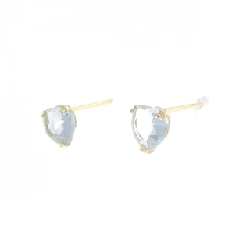 K18YG Bông tai hình trái tim đá Blue Topaz - Hàng hiệu Chính hãng 871402