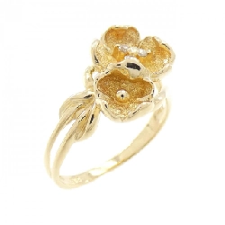 Nhẫn kim cương hoa K18YG 0.029CT