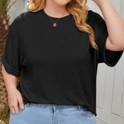 Áo thun trơn dệt kim bigsize