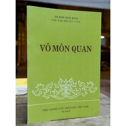 VÔ MÔN QUAN - VÔ MÔN HUỆ KHAI