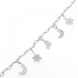 K18WG Heart × Star × Moon Diamond Bracelet 0.13CT - Hàng hiệu Authentic