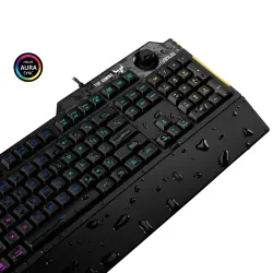 Bàn phím ASUS TUF GAMING  K1 có dây, đệm tay rời, giả cơ Chống thấm nước, núm âm lượng 785340