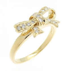 Nhẫn kim cương 18KYG hình ruy băng