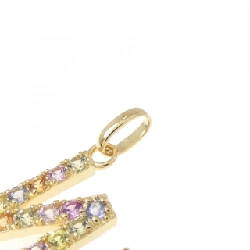 K18YG Chữ cái W Mặt dây chuyền Sapphire 0.32CT - Hàng hiệu Chính hãng 861770