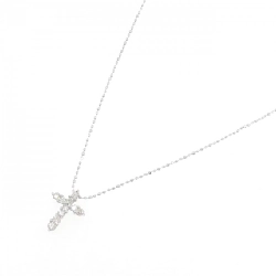 K18WG Dây chuyền kim cương chéo 0.30CT - Hàng hiệu chính hãng 861296