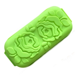 Khuôn silicon làm bánh, rau câu, bánh mì hoa hồng đôi - Loại 29 cm - Mã số 1109 338332
