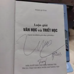 sách: Luận giải văn học và triết học - Phạm Quỳnh (A1) 570424