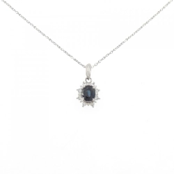Dây chuyền Sapphire PT900/PT850 0.61CT - Hàng hiệu Chính hãng
