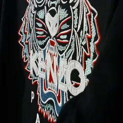 Áo len Kenzo chui đầu thêu logo đầu hổ màu đen 719780