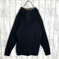 Áo hoodie Kenzo màu đen thêu logo mặt cọp (đầu hổ) chỉ vàng 760767