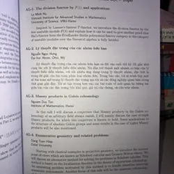 Chương trình và Tóm tắt các báo cáo Đại hội Toán học Việt Nam lần thứ IX 698688