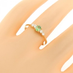 Nhẫn Garnet Xanh K18YG 0.19CT 667377