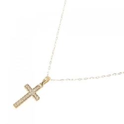 K18YG Dây chuyền kim cương hình chữ thập 0.09CT - Hàng hiệu Chính hãng 858444