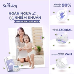 Bỉm suitsky dòng màu xanh là bỉm kháng khuẩn ,dòng màu hồng là bỉm vitamin e . 272208