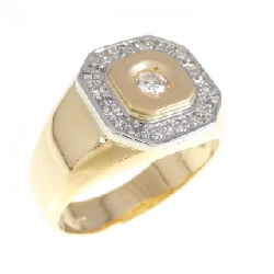 Nhẫn kim cương K18YG/PT900 0.2CT - Hàng hiệu Authentic