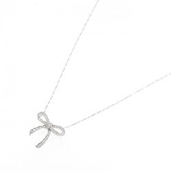 K18WG/750WG Dây chuyền kim cương hình ruy băng 0.27CT - Hàng hiệu Chính hãng 857325