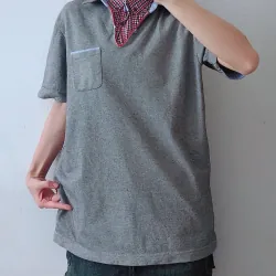 Áo phông cổ bẻ polo unisex 2hand Nhật 1036789