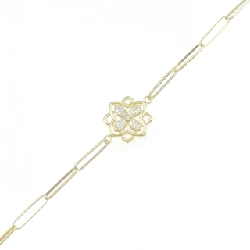 K18YG Hoa văn Bạc Đá Quý 0.22CT - Hàng hiệu Chính hãng