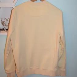 Áo sweatshirt Kenzo tay dài thêu đầu hổ màu vàng kem 760776