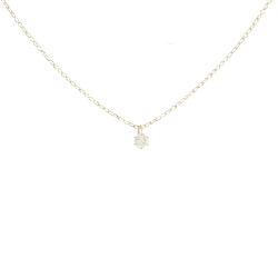 K18YG Solitaire Diamond Necklace - Hàng hiệu Authentic