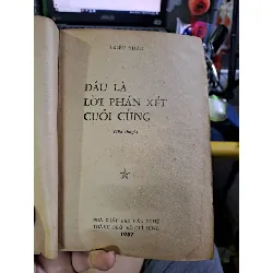 Đâu là lời phán xét cuối cùng Triệu Xuân mới 70% ố rách bìa 1987 Văn học Việt Nam HCM1709 559943