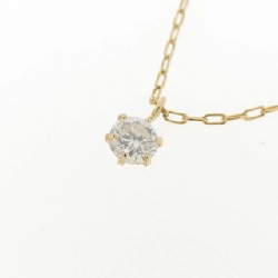 K18YG Solitaire Dây chuyền kim cương 0.10CT - Hàng hiệu Chính hãng 857046
