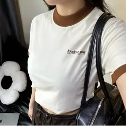 ÁO THUN BABY TEE PHỐI MÀU VIỀN ĐEN SIZE L  792386